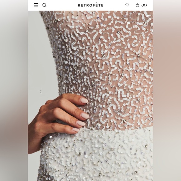 Retrofete Heidi Sequin Gown - XS - Picture 5 of 6